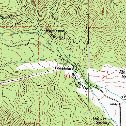 Topographic Map of Bonner Hollow, UT