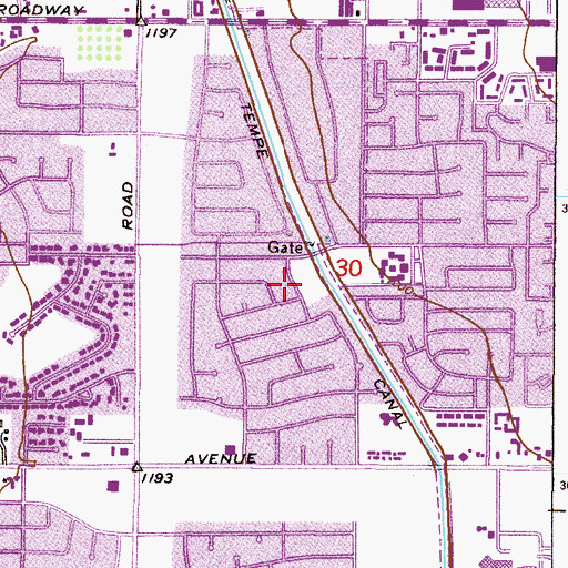 Topographic Map of Daumler Park, AZ