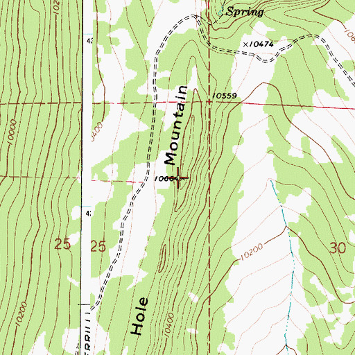 Topographic Map of Boobe Hole Mountain, UT