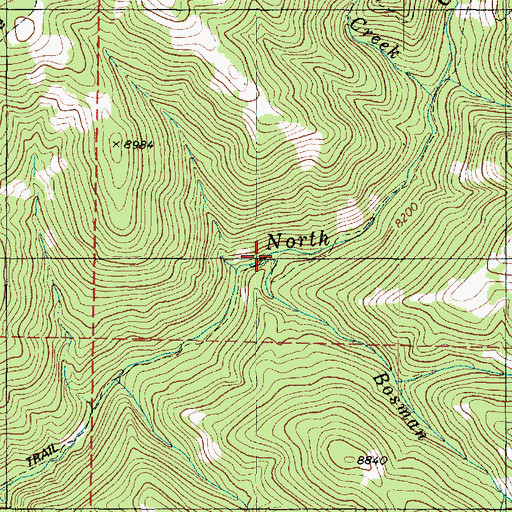 Topographic Map of Bosman Creek, UT