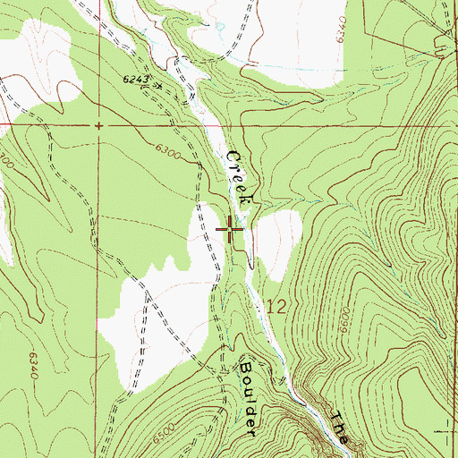 Topographic Map of Boulder Canyon, UT