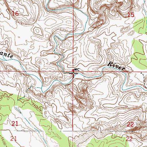 Topographic Map of Boulder Creek, UT