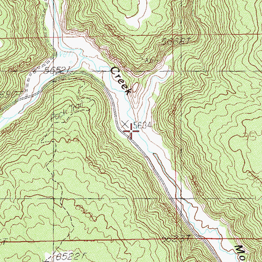 Topographic Map of Boulder Canyon, UT