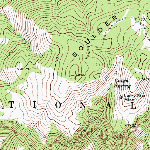 Topographic Map of Boulder Mountain, UT