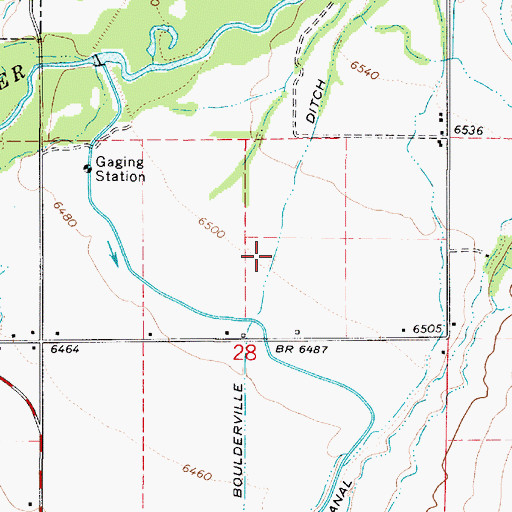 Topographic Map of Boulderville Ditch, UT