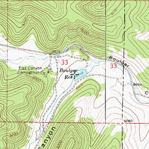 Topographic Map of Boulger Reservoir, UT