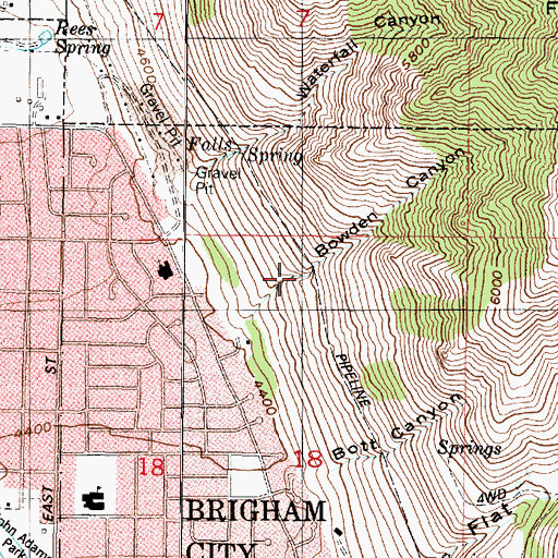 Topographic Map of Bowden Canyon, UT