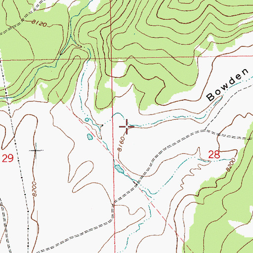 Topographic Map of Bowden Draw, UT