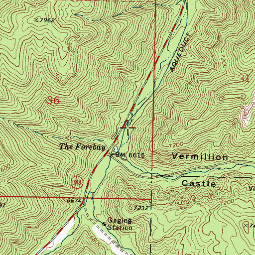 Topographic Map of Bowery Creek, UT