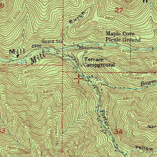 Topographic Map of Bowman Fork, UT