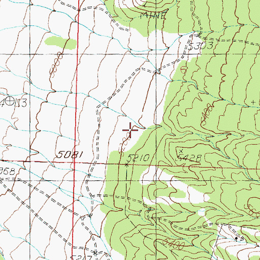 Topographic Map of Box Canyon, UT