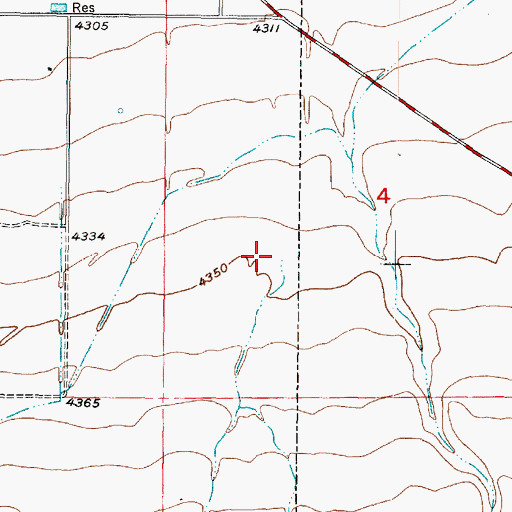 Topographic Map of Box Elder Wash, UT