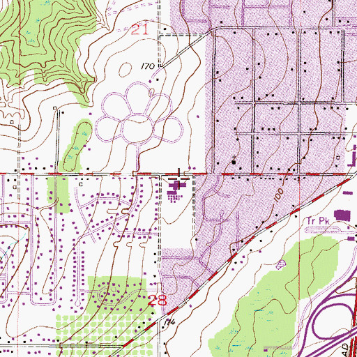 Topographic Map of W C Griggs Elementary School, AL