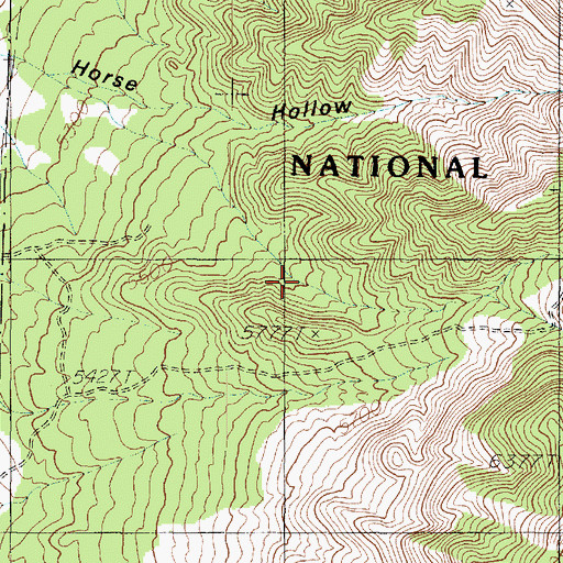 Topographic Map of Bridge Canyon, UT