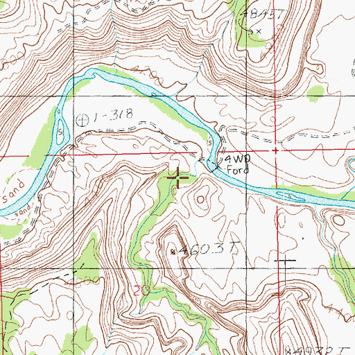 Topographic Map of Bridge Canyon, UT
