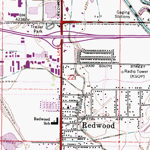 Topographic Map of Brighton Canal, UT
