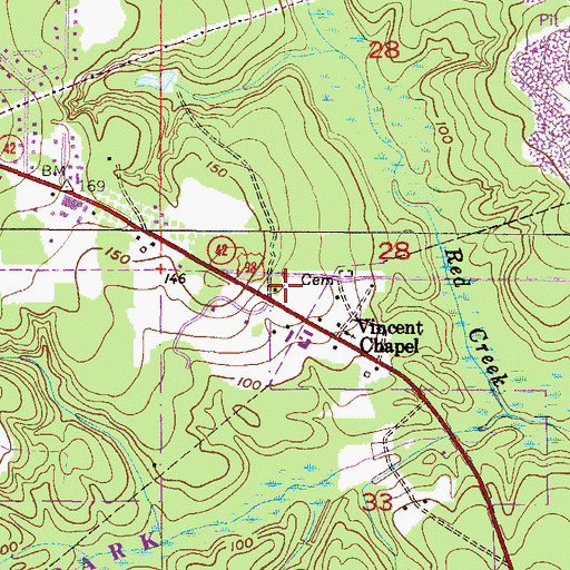 Topographic Map of Water Works School (historical), AL