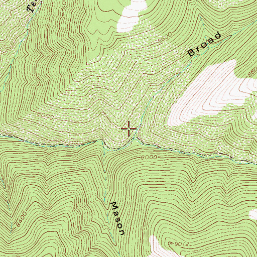 Topographic Map of Broad Canyon, UT