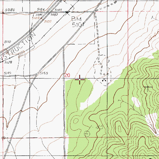 Topographic Map of Broad Canyon, UT