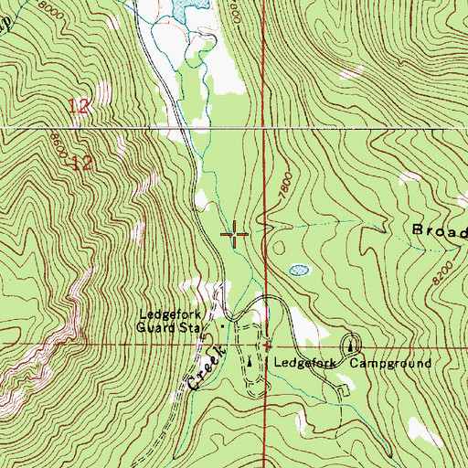 Topographic Map of Broad Canyon, UT