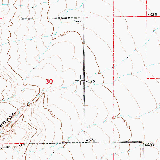 Topographic Map of Broad Canyon, UT