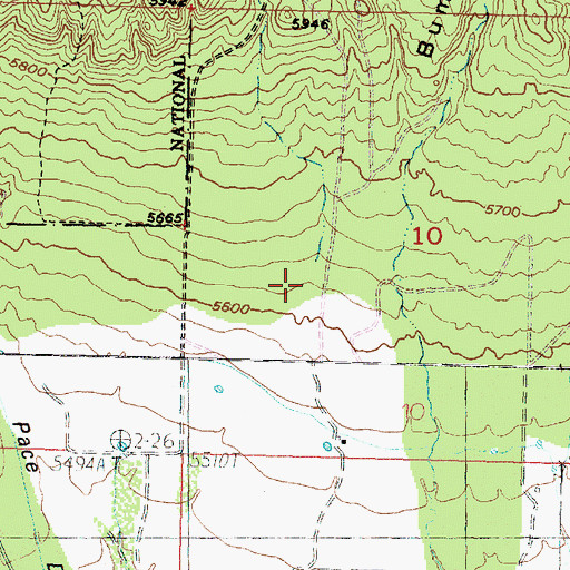 Topographic Map of Broad Hollow, UT