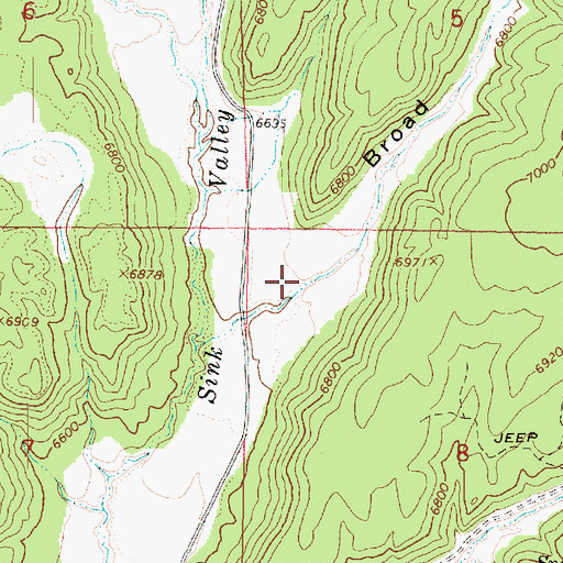 Topographic Map of Broad Hollow, UT