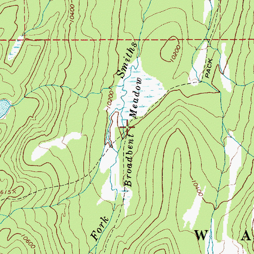 Topographic Map of Broadbent Meadow, UT