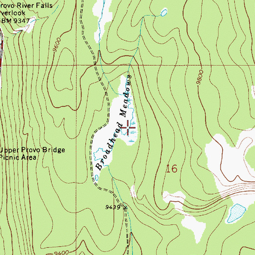Topographic Map of Broadwater Meadows, UT