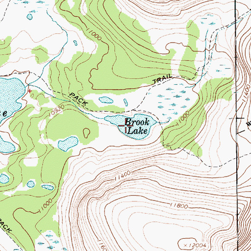 Topographic Map of Brook Lake, UT