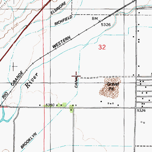 Topographic Map of Brooklyn Canal, UT