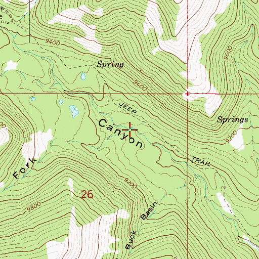 Topographic Map of Brough Fork, UT