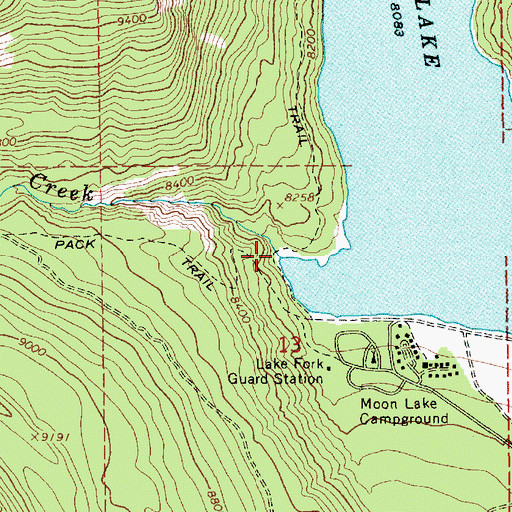 Topographic Map of Brown Duck Creek, UT