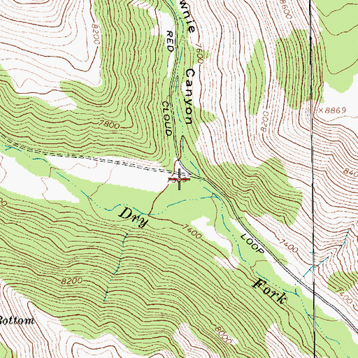 Topographic Map of Brownie Canyon, UT