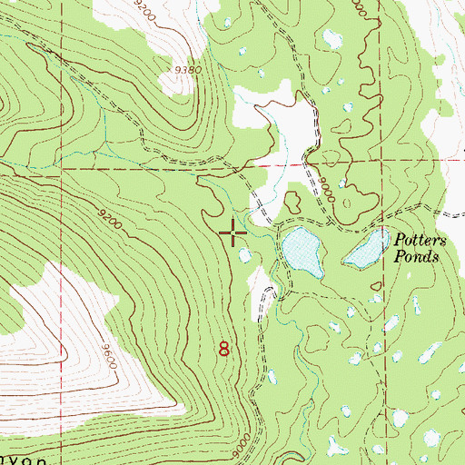 Topographic Map of Browns Canyon, UT