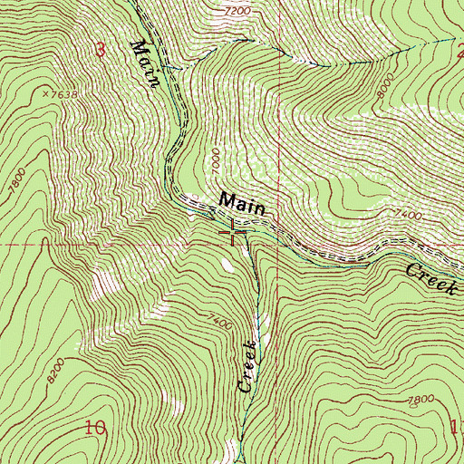 Topographic Map of Brumley Creek, UT