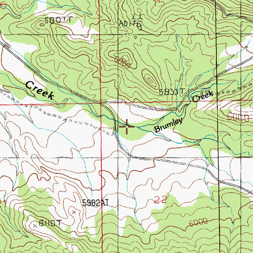 Topographic Map of Brumley Creek, UT