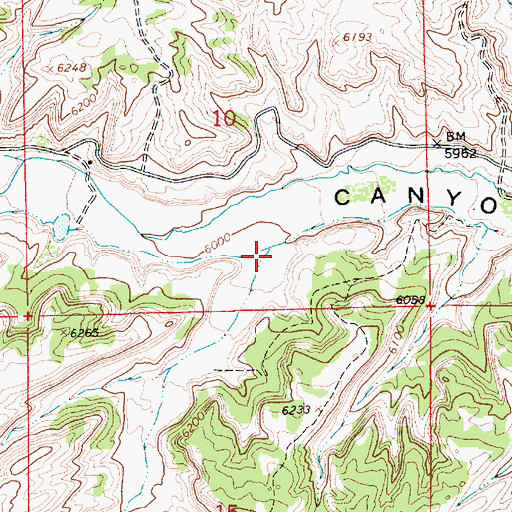 Topographic Map of Brundage Canyon, UT