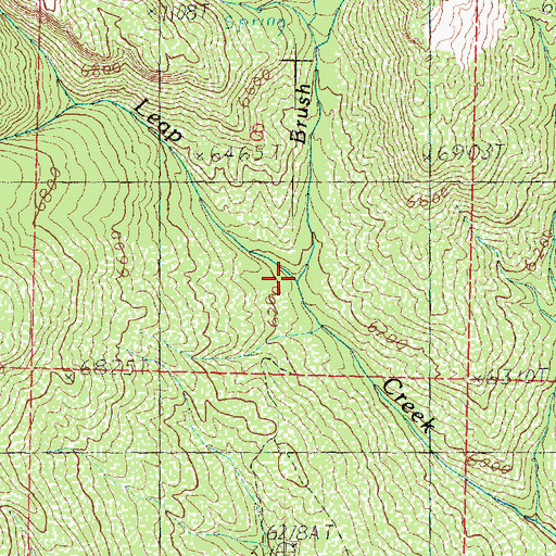 Topographic Map of Brush Creek, UT