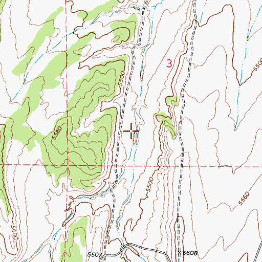 Topographic Map of Brush Creek, UT