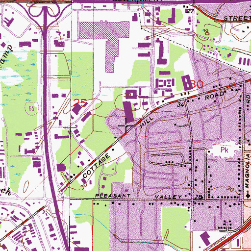 Topographic Map of Westgate Baptist Church, AL