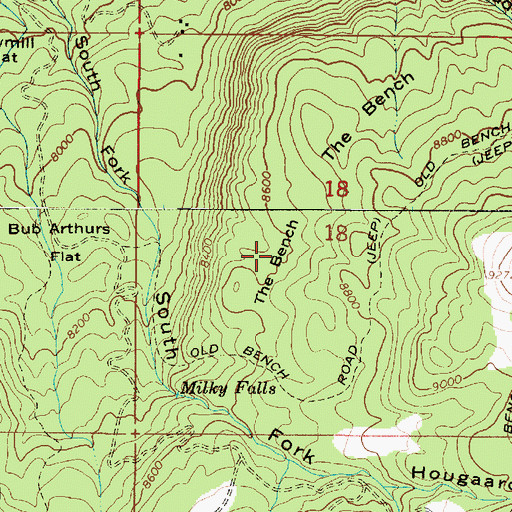 Topographic Map of Bub Arthurs Flat, UT
