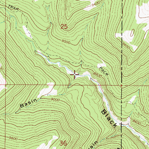 Topographic Map of Buck Basin, UT