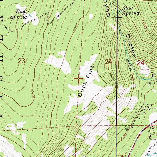 Topographic Map of Buck Flat, UT