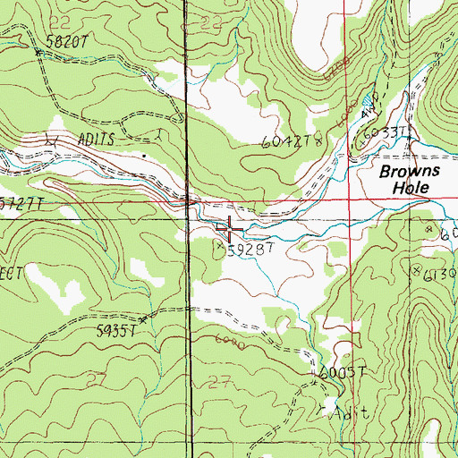 Topographic Map of Buck Hollow, UT
