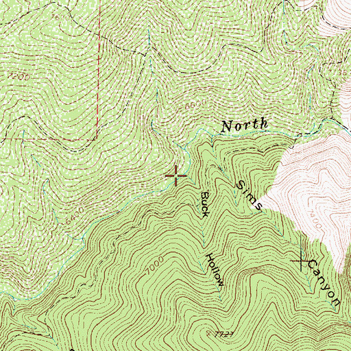 Topographic Map of Buck Hollow, UT