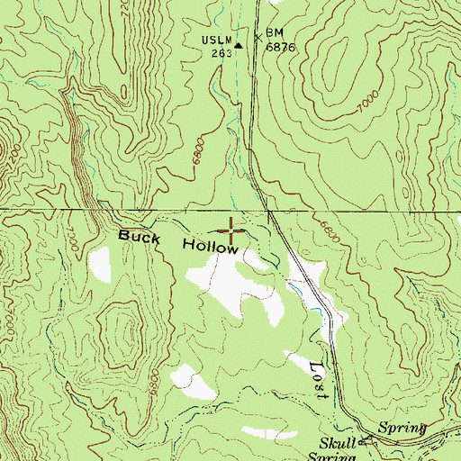 Topographic Map of Buck Hollow, UT
