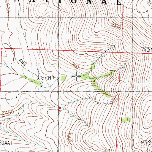 Topographic Map of Buck Hollow Spring, UT
