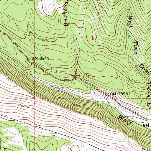 Topographic Map of Buckboard Creek, UT