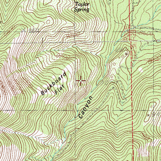 Topographic Map of Buckboard Flat, UT
